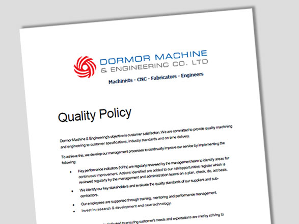 Download our Quality Policy